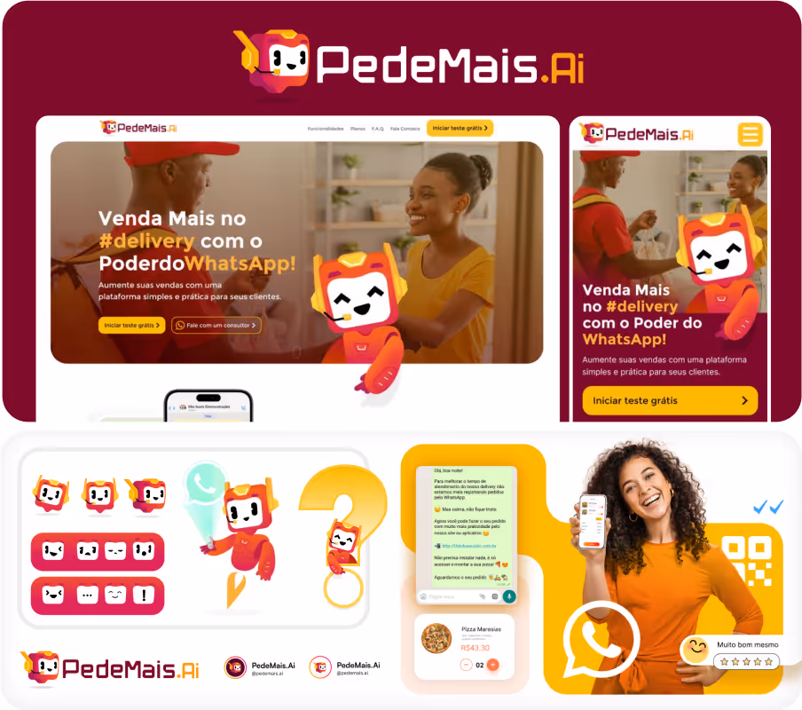 Project cover - App character, robot character,, Marques