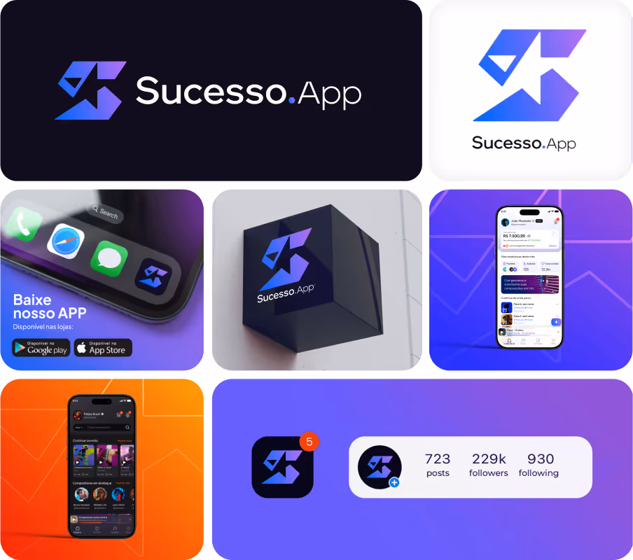 Project cover - Sucesso App, Bentofolio Rafael Marques